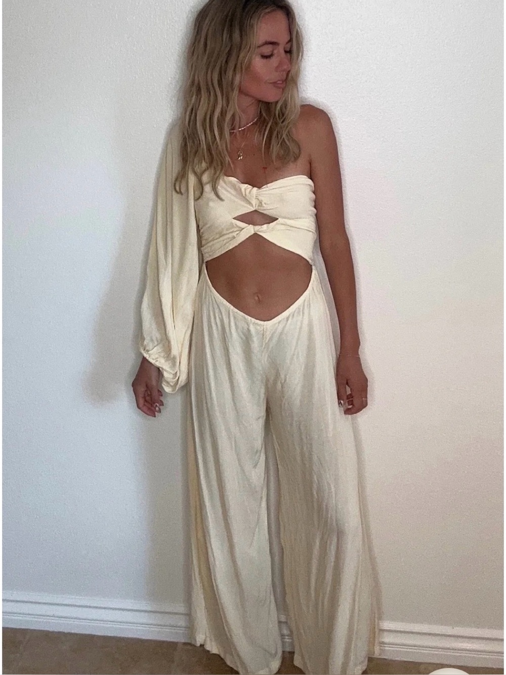 Jen’s Pirate Booty Cottage Jumpsuit One-Shoulder Sunrise Small